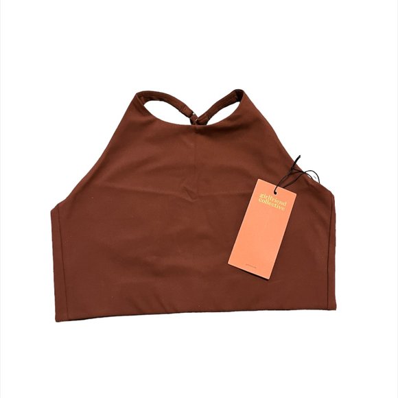 NWT  Girlfriend Collective   Earth  Topanga Halter Sports Bra   size M - Picture 4 of 6